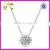2015 New Design Fine Jewellery Necklace Flower Pendant Antique Silver
