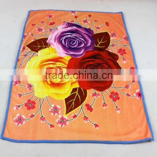 40x60cm 60g Microfiber Custom Tea Towel Printing With Fruit and Flower photo-4