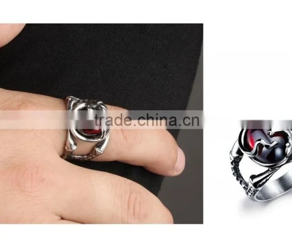 Latest Fashion Antique Stainless Steel Anchor Design Gey Men Ring photo-5