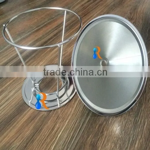 Trade Assurance Stainless Steel Reusable Fine Mesh Pour Over Cone Cafetiere Coffee Filter photo-2