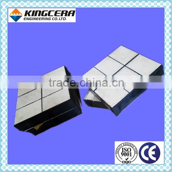 Wear&impact Resistant Alumina Ceramic Rubber Liner(300*400*63mm) photo-3