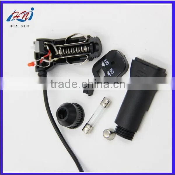 High Quality Car Cigarette Lighter Plug With Switch,led Light to dc Power Cable photo-2
