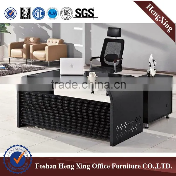 New Office Furniture Metal Leg Structure Tempered Glass Office Table ,Discounted Price HX-GL018