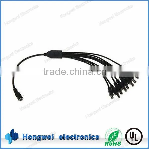 UL2464 Black Moulded Power Extension Cables DC 5.5 Connector Male to Female DC Cable Assembly