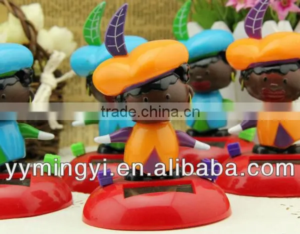 solar powered dancing african boy car decoration