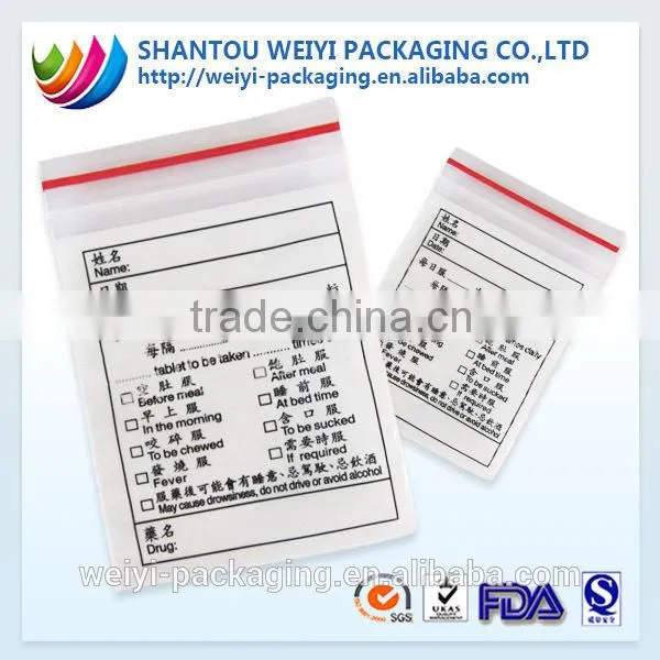 Sealed Bag for Dry Fruit/medical Packaging Aluminium Pouches/clear Plastic Zipper Bag With Handle