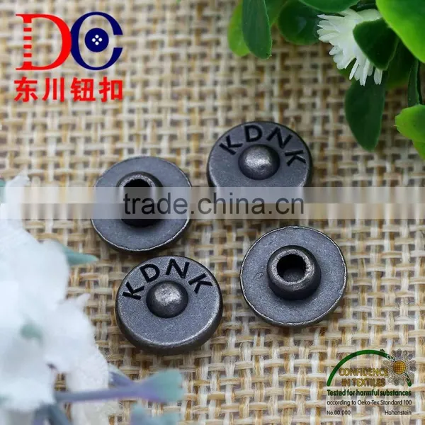 Antique Silver Alloy Custom Metal Jeans Rivet Leather Jean Metal Button photo-5