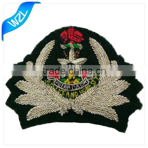 Hand Made Embroidery Bullion Wire Badge Patch