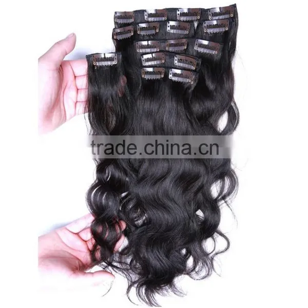 Wholesale Brazilian Hair Clip in Hair Extension Natural Hair Extensions photo-2