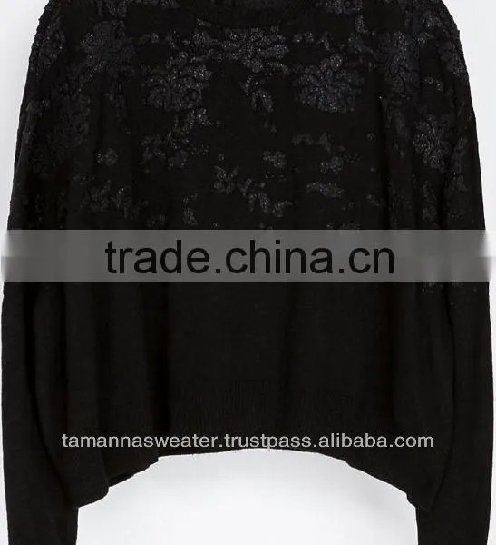 Women Deep Round Neck Button Up Autumn Thin Cropped Cardigan Sweater photo-4