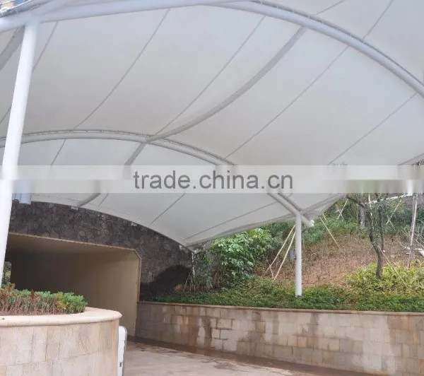 PVDF Tensile Fabric Architecture Membrane Structure River Corridor PVC Canopy Awning Walkway photo-5