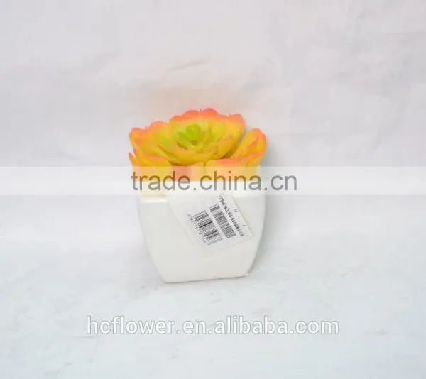 Mini Artificial Succulent Plants With Plastic Pot for Indoor Decoration