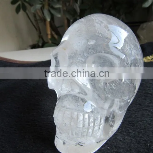 NATURAL Rock Clear White Crystal Skulls photo-2