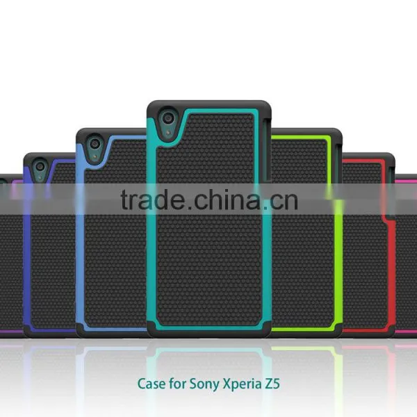 New Arrival Football Texture Rugged Silicone pc Back Cover Protective Case Moblie Phone Case for Sony Xperia z5 China photo-2