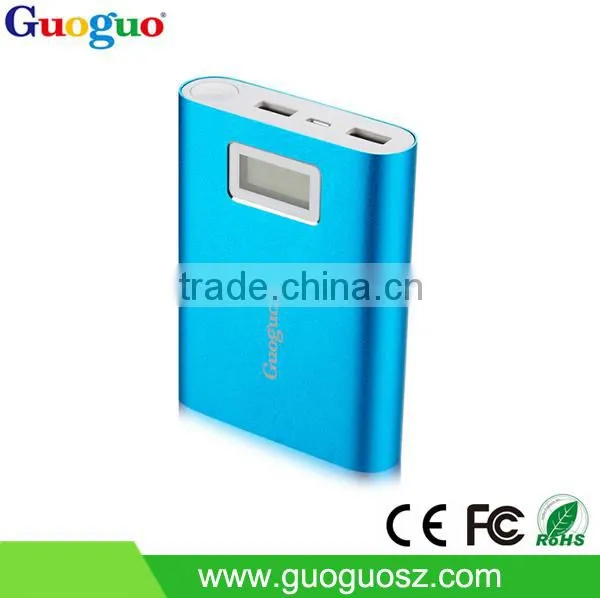 Manufacture Smart 10400mAh Universal Aluminium Housing Power Charger With LCD Display