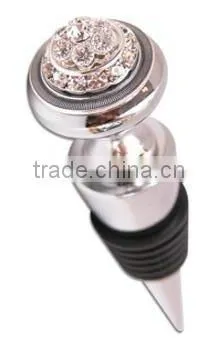 Custom Crystal Diamond Wine Stopper For Bottle Barware