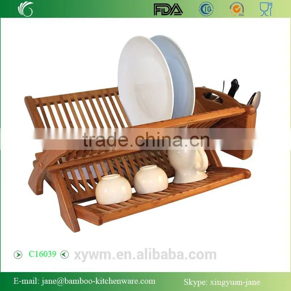 Bamboo Collapsible Eco Dish Rack photo-3