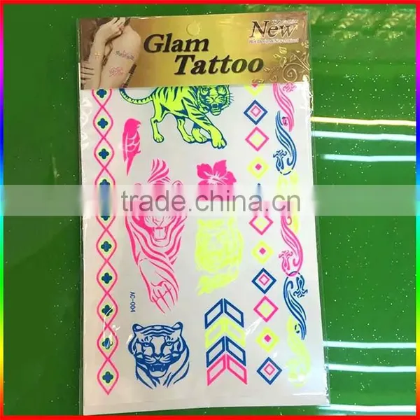Fluorescent Light Tattoo Stickers photo-2