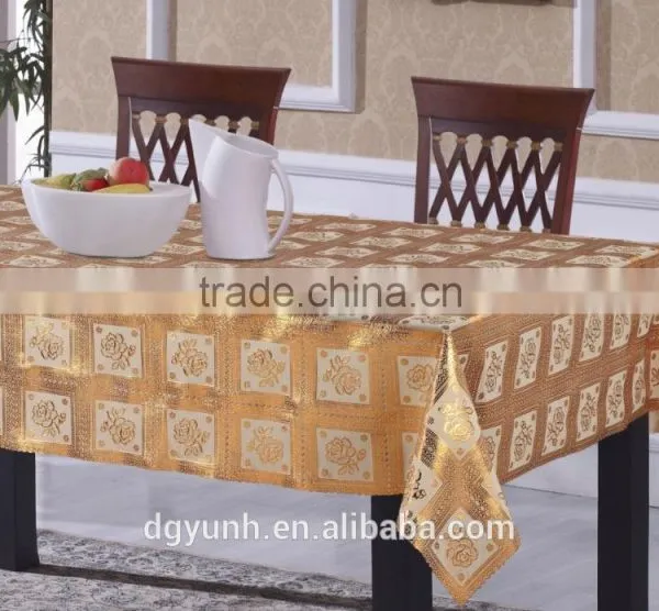 Amazing Pretty Hoted Sales Embossed Dobby Printing Pvc Tablecloth With Straight Edge photo-6