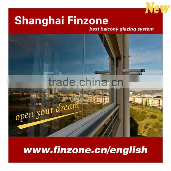 New Aluminum Balcony Folding Frameless Window photo-2