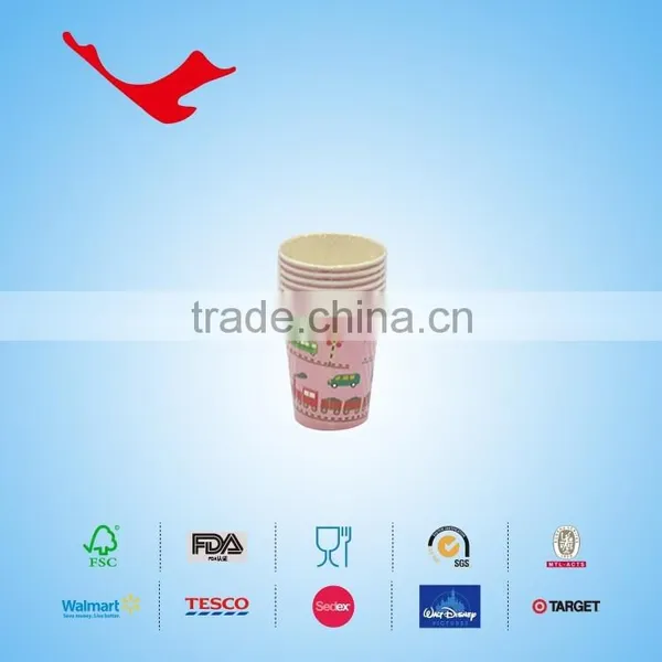 9oz(low) PE Coated Single Wall Disposable Paper Cups With Printing photo-5