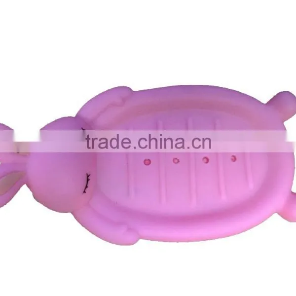 Pink Rabbit Soap Holder ,Custom Plastic Bath Toys photo-2