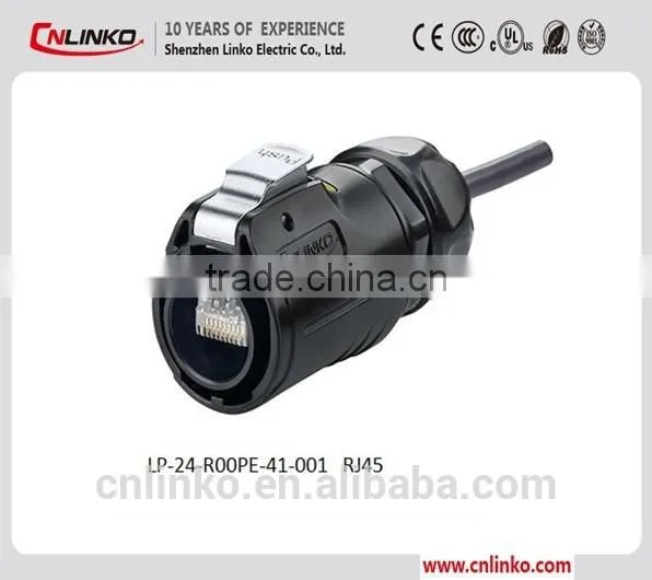With Snap-fastener Dust-proof IP67 RJ45 Connector With Dust Cap photo-2