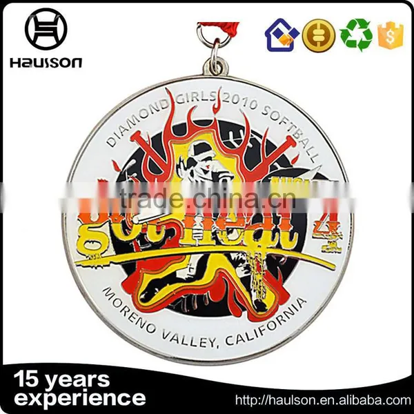 High Quality Wholesale Custom Medals Five Stars Red Glitter Insert Diecast Zinc Alloy Imitation Gold Plating Cheer Sports Medal photo-2
