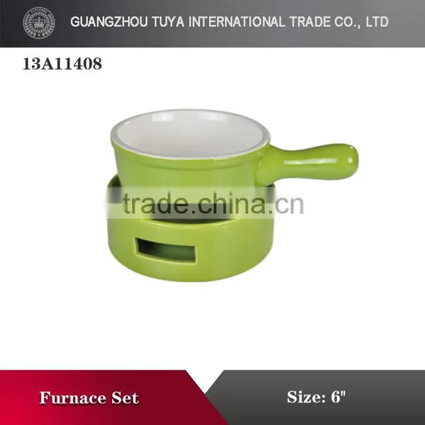 2015 Hot Sale Unique Ceramic Cheese Fondue Set photo-3