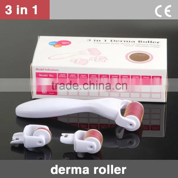 3 in 1 Derma Roller Stainless Micro Needle Therapy DRS Derma Roller Kits for Anti Cellulite photo-3