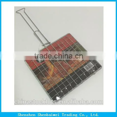 Hot selling Stainless steel BBQ grill rack non-stick Barbecue grilling basket tools