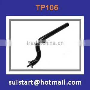 Cranked Mudguard Tube With Round Base and Powder Coated Finish