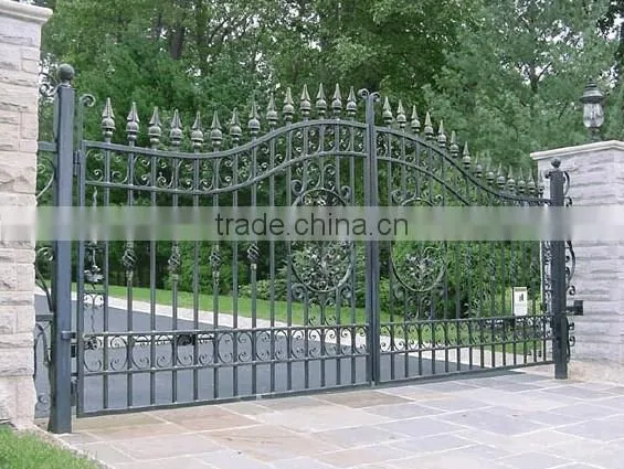 Estate Gate/ Competitive Beautiful Metal Fence Gate Design for House photo-2