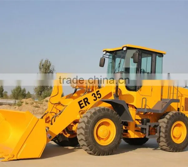 Everun Brand CE Approved ER35 Small Construction Wheel Loader Front End Loader With Standard Bucket photo-2