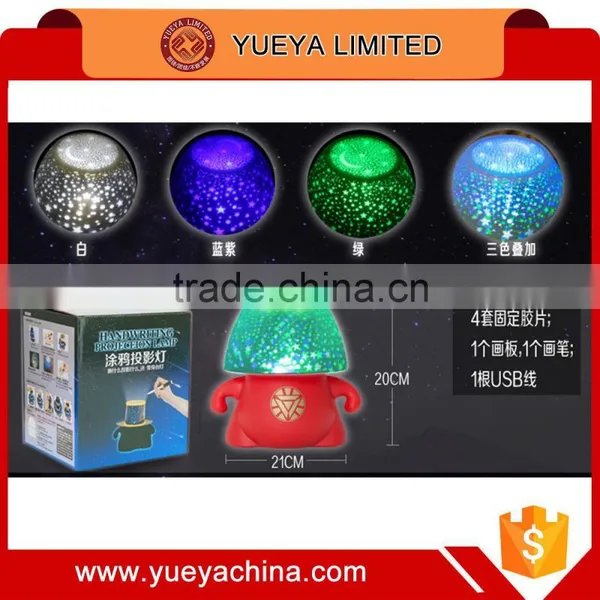 Rotatable 3 Colors LED Starry Night Projection Lamp-cartoon Designed photo-5