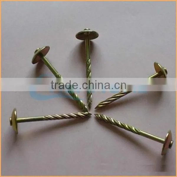 Top Quality Flat Top Yellow Coated Ring/smooth Coil Roofing Nails Trusted Chuanghe Suppliers From Com photo-2