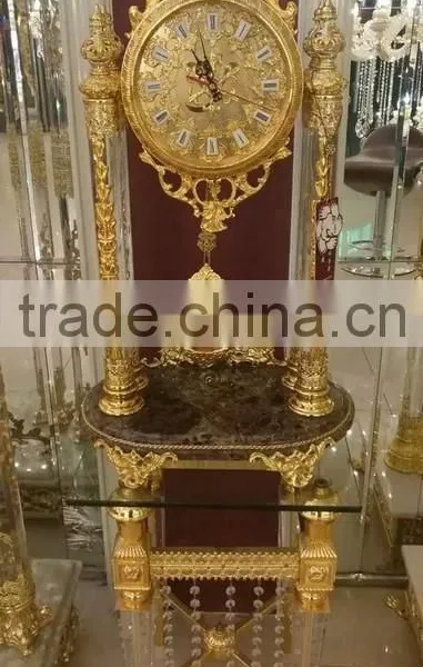 Elegant Gold Gilt Crystal and Brass Mantel Clock,/Shelf Clock, Decorative Clock Table Clock/Desk Clock photo-2