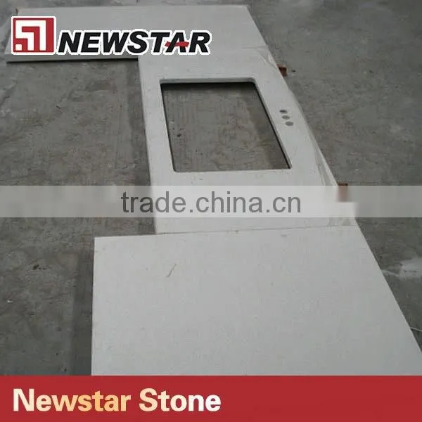 Newstar Pure White Quartz Stone Slabs Countertops photo-4