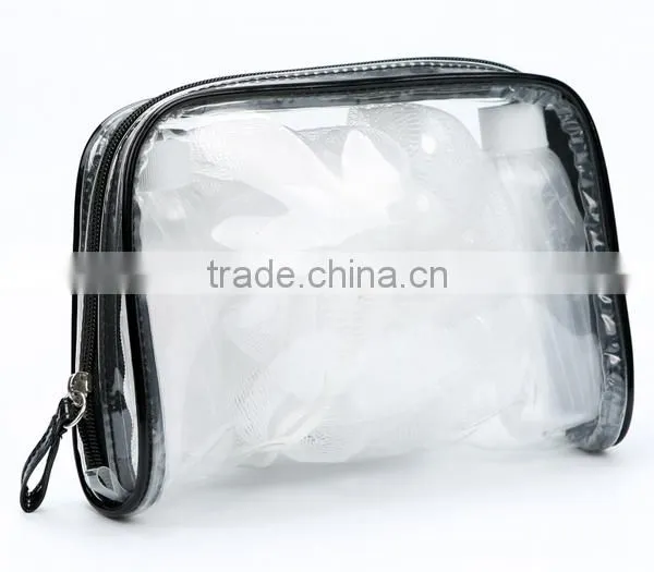 Store More Black Frame Durable Travel Handled Cosmetic Bag With Metal Zipper photo-2