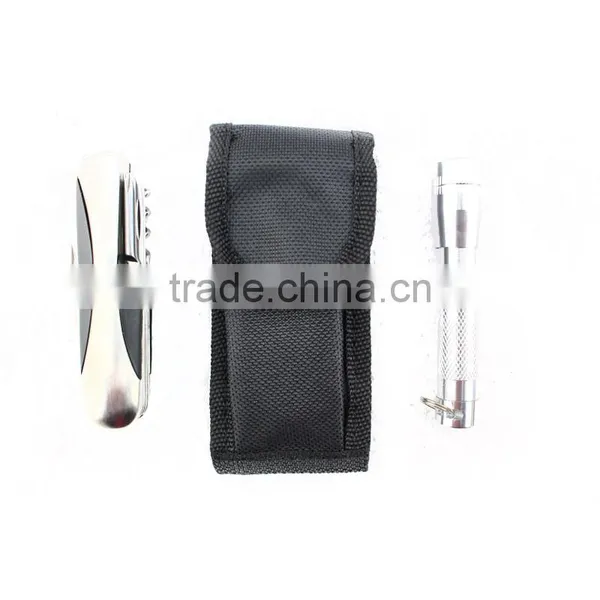 Outdoor Camping Multifunction Knife and Led Torch With Bag photo-2
