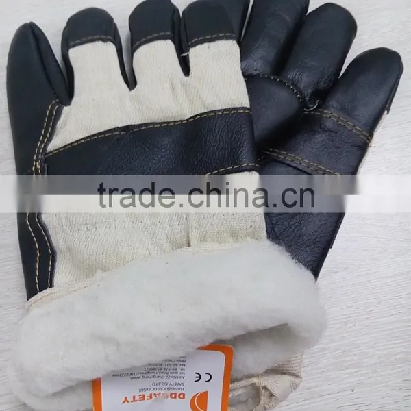 DDSAFETY Cheap Leather Winter Work Glove Safety Gloves photo-2