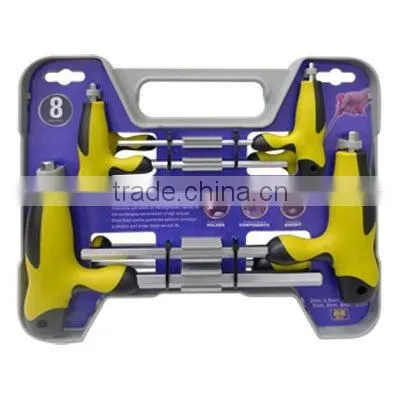 8 Piece T-Handle Hex Key Wrench Set