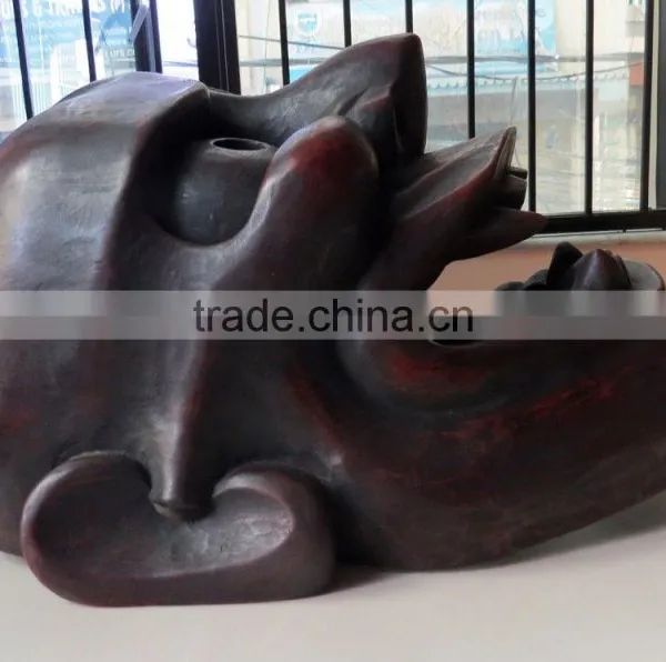 Hand Crafted Wooden Mask of Demon Wall Hanging Made In Nepal photo-2