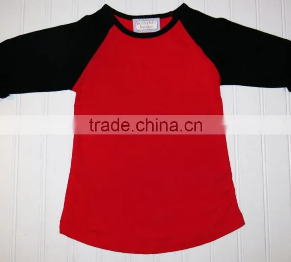 Cheap Blank Icing Ruffle Shirt Toddler Girls Football Team School Spirit Kids Baseball Tee Plain T-Shirt Halloween Ruffle Raglan photo-6