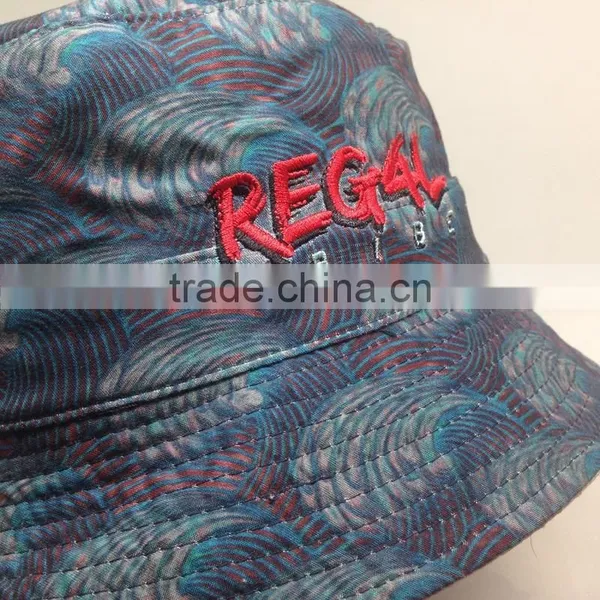 Wide Brim Printed Bucket Hat Custom Double Sided Hat Reversable Hat photo-5