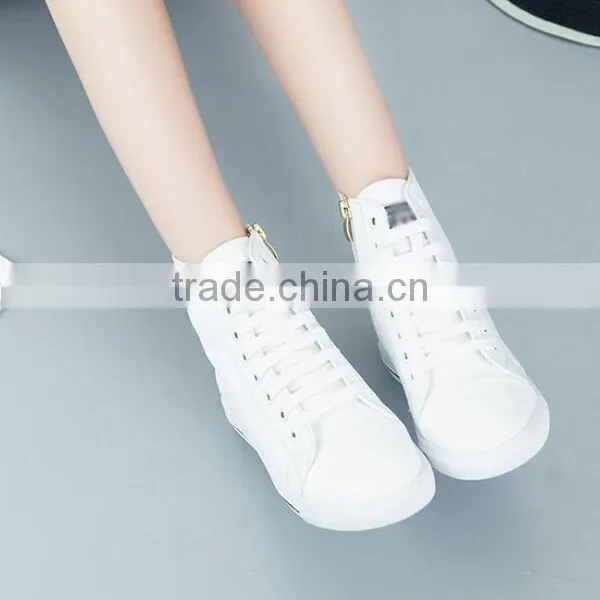 Zm35774a Autumn Women Leather Shoes Wholesale White Casual Shoes photo-5