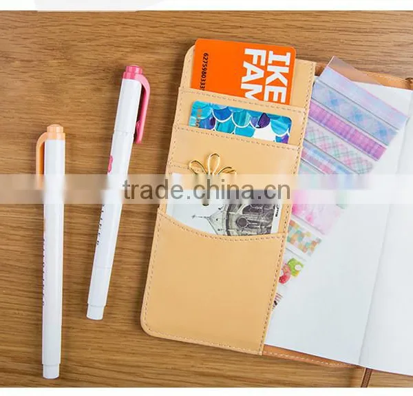 A6 Pink PU Leather Agenda Planner With Ribbon Bookmark /metal Clasp /organizers photo-5