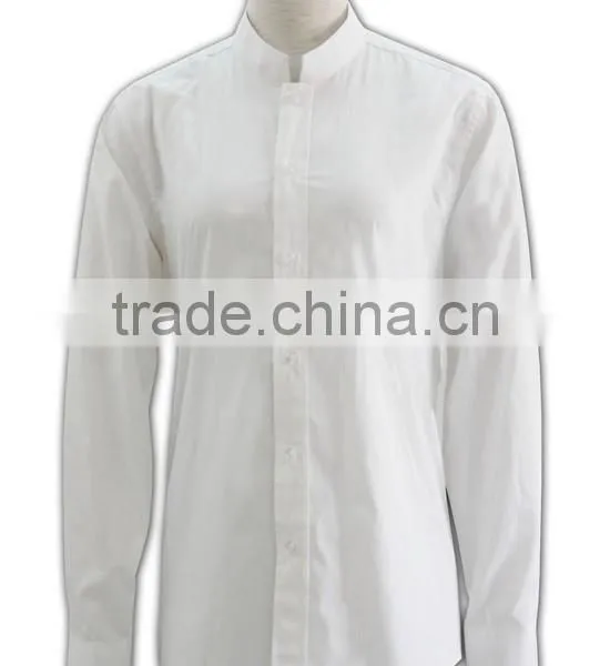 Custom Plus Size Shirt Womens Long Sleeve Shirt Office Workwear White Blank Bloue Shirt photo-2