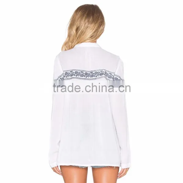 Latest Women Spring New Modern Design Normal Blouse photo-3