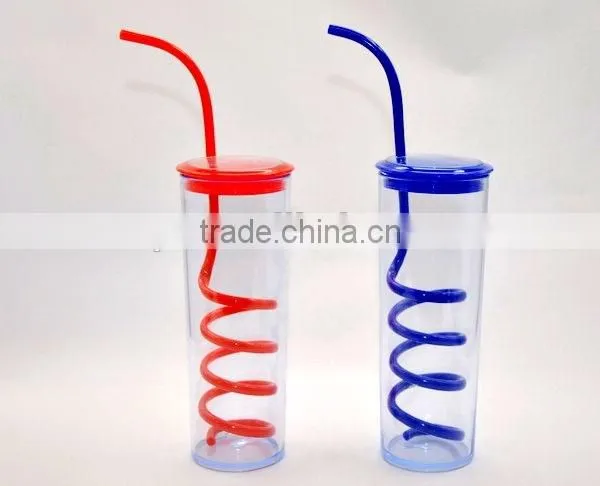 drink cup with screw straw